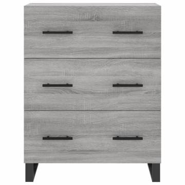 Highboard Grey Sonoma 69.5x34x180 cm Engineered Wood