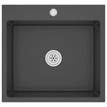 Handmade Kitchen Sink Black Stainless Steel