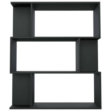 Book Cabinet/Room Divider Black 80x24x96 cm Engineered Wood