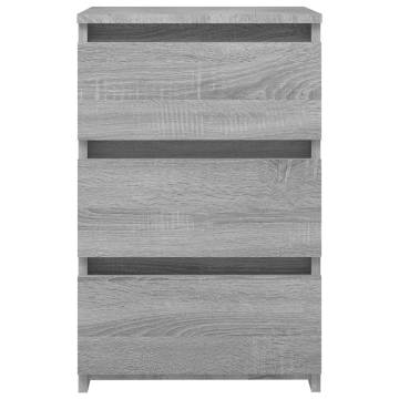 Bed Cabinet Grey Sonoma 40x35x62.5 cm Engineered Wood