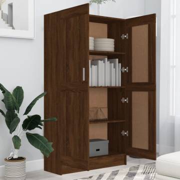 Book Cabinet Brown Oak 82.5x30.5x150 cm Engineered Wood