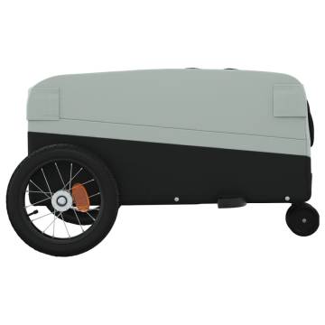 Bike Trailer Black and Grey 30 kg Iron