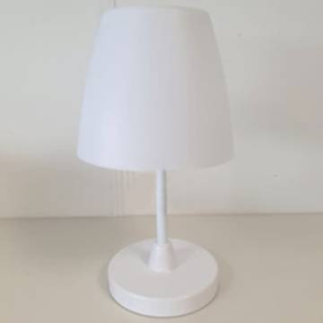 H&S Collection LED Rechargeable Table Lamp White 13x30 cm