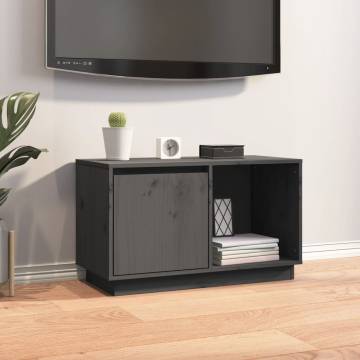 TV Cabinet Grey 74x35x44 cm Solid Wood Pine