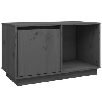 TV Cabinet Grey 74x35x44 cm Solid Wood Pine