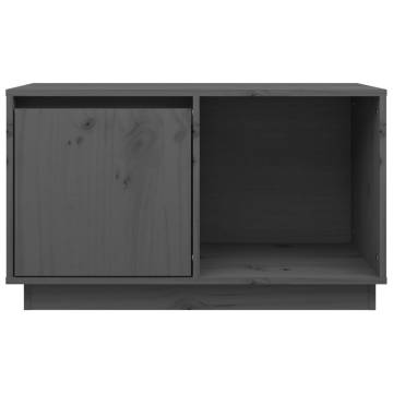 TV Cabinet Grey 74x35x44 cm Solid Wood Pine