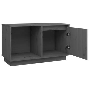 TV Cabinet Grey 74x35x44 cm Solid Wood Pine