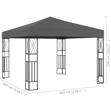 Gazebo 3x3 m Anthracite Fabric