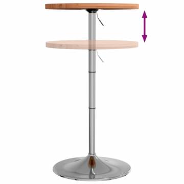 Bar Table Ø50x90.5 cm Solid Wood Beech