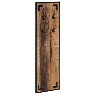 Coat Rack 35x8x110 cm Solid Rough Wood Mango