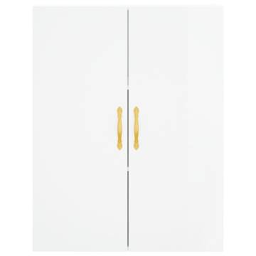 Wall Mounted Cabinets 2 pcs High Gloss White 69.5x34x90 cm