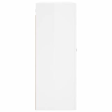 Wall Mounted Cabinets 2 pcs High Gloss White 69.5x34x90 cm