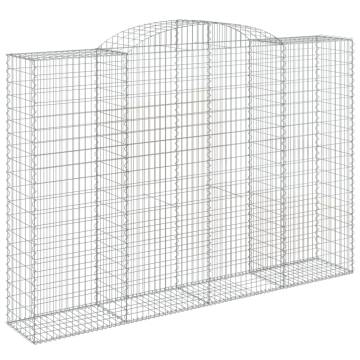 Arched Gabion Baskets 2 pcs 300x50x200/220 cm Galvanised Iron