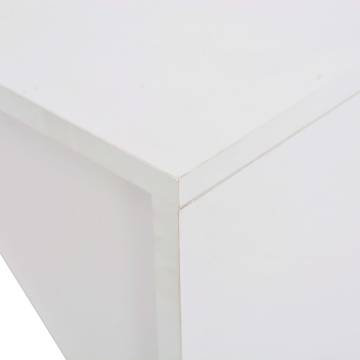 Bar Table with Cabinet White 115x59x200 cm