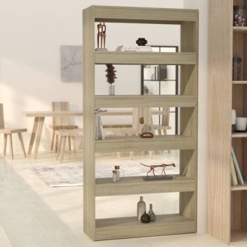 Book Cabinet/Room Divider Sonoma Oak 80x30x166 cm Engineered Wood