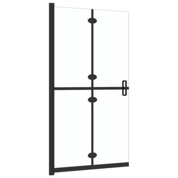 Foldable Walk-in Shower Wall Transparent ESG Glass 100x190 cm