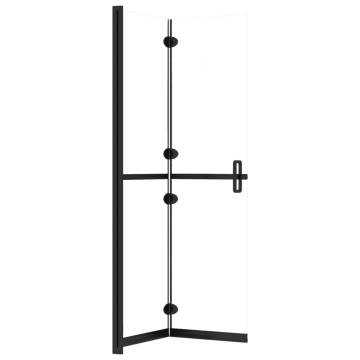 Foldable Walk-in Shower Wall Transparent ESG Glass 100x190 cm