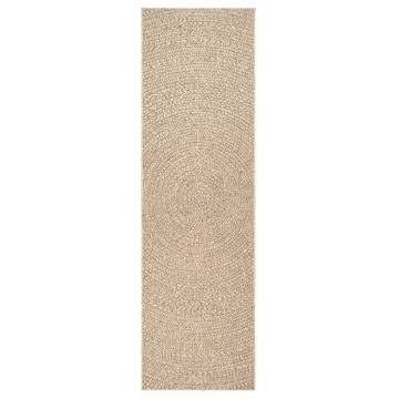 Rug ZIZUR 80x250 cm Jute Look Indoor and Outdoor