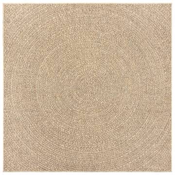 Rug ZIZUR 120x120 cm Jute Look Indoor and Outdoor