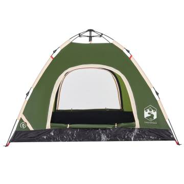 Camping Tent 3-Person Green Quick Release