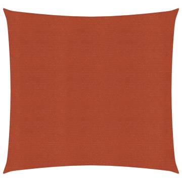 Sunshade Sail 160 g/m² Square Terracotta 3.6x3.6 m HDPE