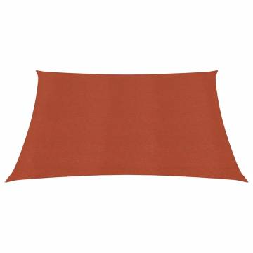 Sunshade Sail 160 g/m² Square Terracotta 3.6x3.6 m HDPE