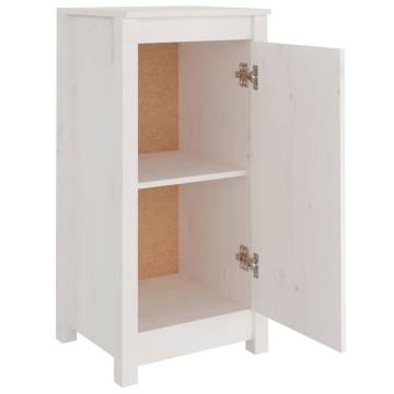 Sideboard White 40x35x80 cm Solid Wood Pine