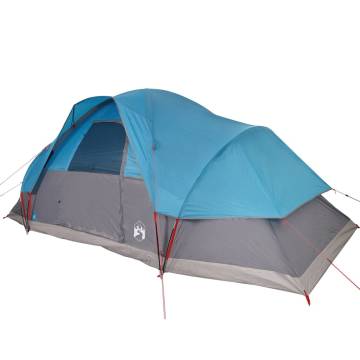 Family Tent Dome 9-Person Blue Waterproof