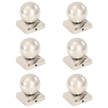 Post Caps 6 pcs Globe Final Stainless Steel 91x91 mm