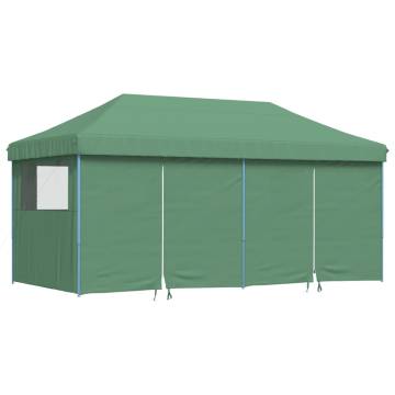 Foldable Party Tent Pop-Up with 4 Sidewalls Green