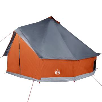 Family Tent Tipi 12-Person Grey and Orange Waterproof