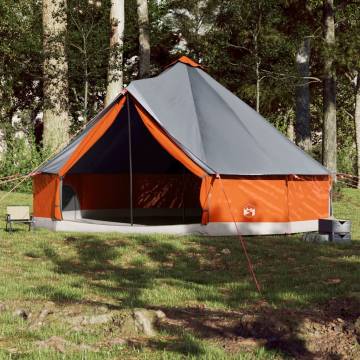 Family Tent Tipi 12-Person Grey and Orange Waterproof