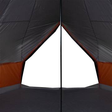 Family Tent Tipi 12-Person Grey and Orange Waterproof