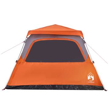 Family Tent Dome 6-Person Grey and Orange Quick Release