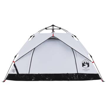 Camping Tent Dome 2-Person White Blackout Fabric Quick Release