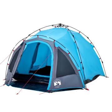 Camping Tent Dome 3-Person Blue Quick Release