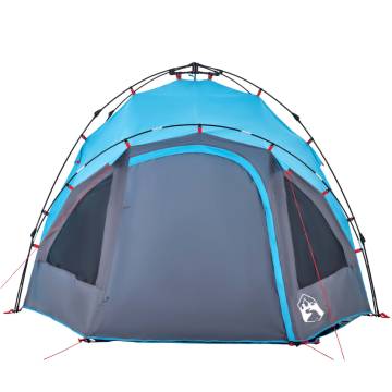 Camping Tent Dome 3-Person Blue Quick Release