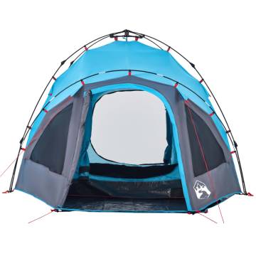 Camping Tent Dome 3-Person Blue Quick Release