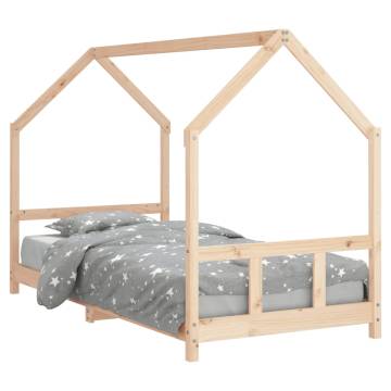 Kids Bed Frame 90x200 cm Solid Wood Pine