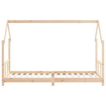 Kids Bed Frame 90x200 cm Solid Wood Pine