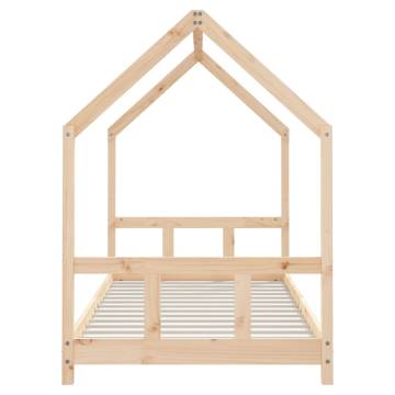 Kids Bed Frame 90x200 cm Solid Wood Pine