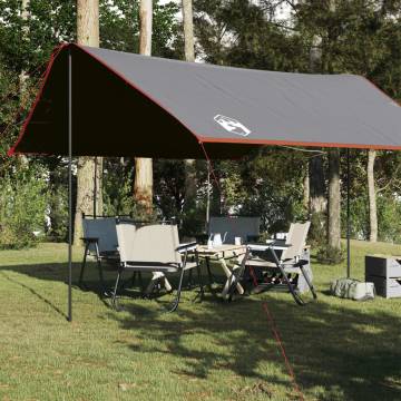 Camping Tarp Grey and Orange 430x380x210 cm Waterproof