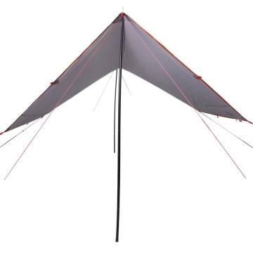 Camping Tarp Grey and Orange 430x380x210 cm Waterproof