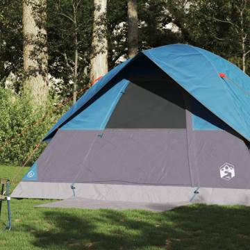 Family Tent Dome 6-Person Blue Waterproof