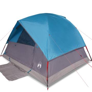 Family Tent Dome 6-Person Blue Waterproof