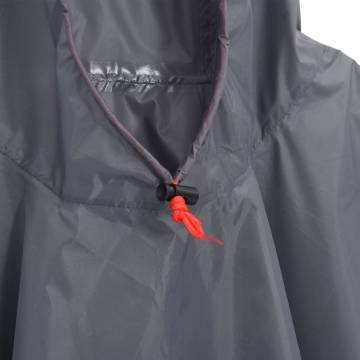 Rain Poncho with Hood 2-in-1 Design Grey and Orange 223x145 cm