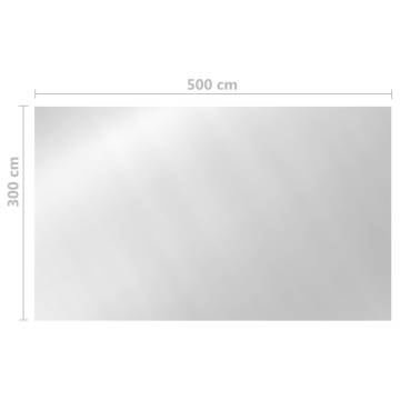 Rectangular Pool Cover 500x300 cm PE Silver