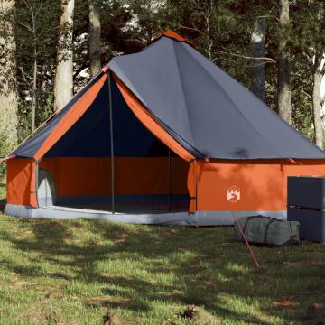 Family Tent Tipi 6-Person Grey and Orange Waterproof