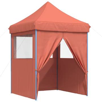 Foldable Party Tent Pop-Up with 4 Sidewalls Terracotta