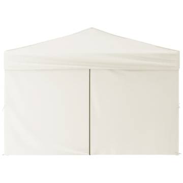 Folding Party Tent with Sidewalls Cream 3x3 m